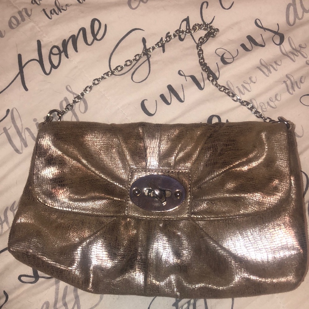 CLEARANCE gold & copper  chain strap bag